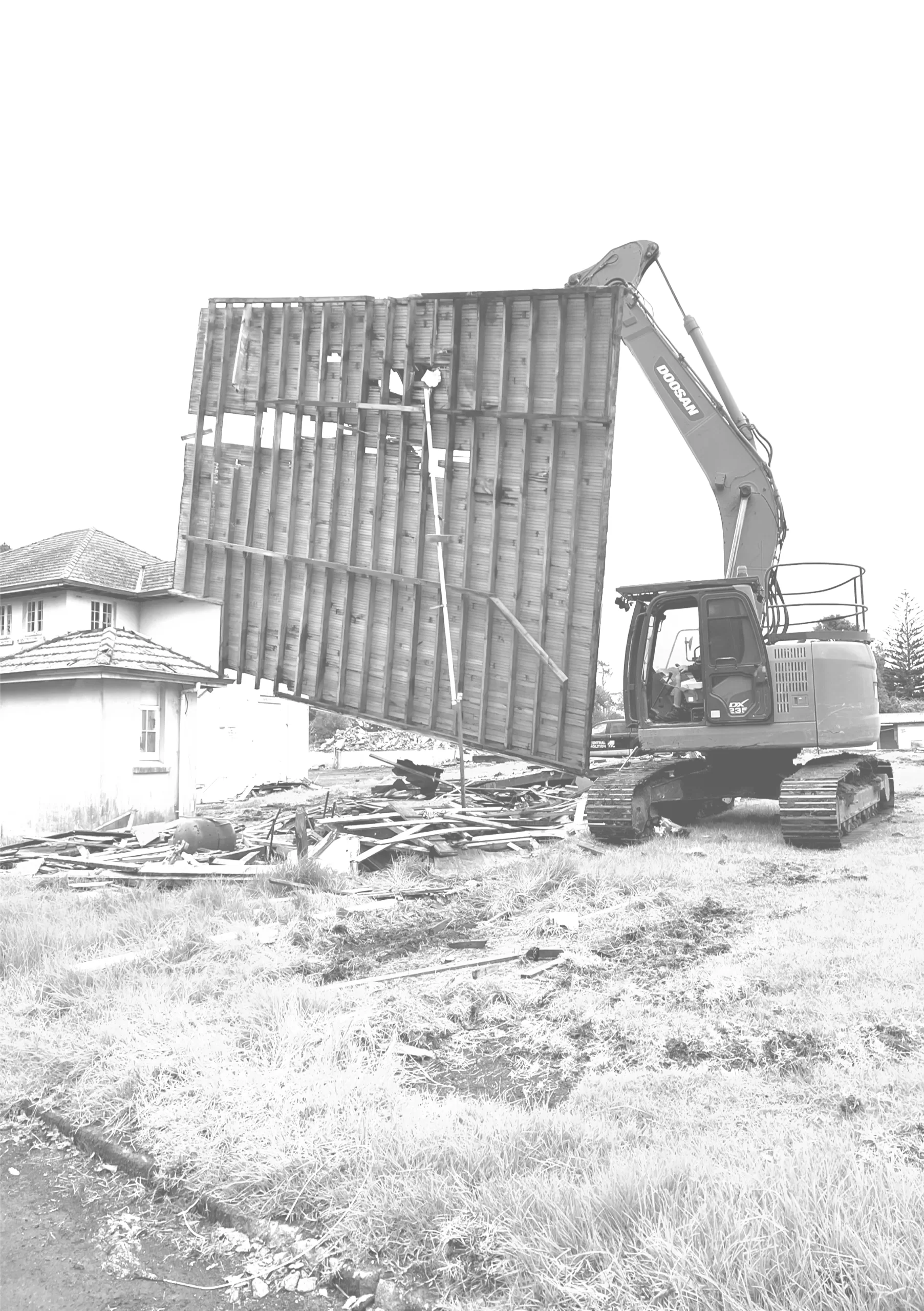 Certified asbestos removal team working on a government project.
